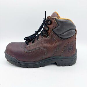 Timberland Pro Womens Titan 6" Alloy Toe Waterproof Work Boots Size 9 W Brown